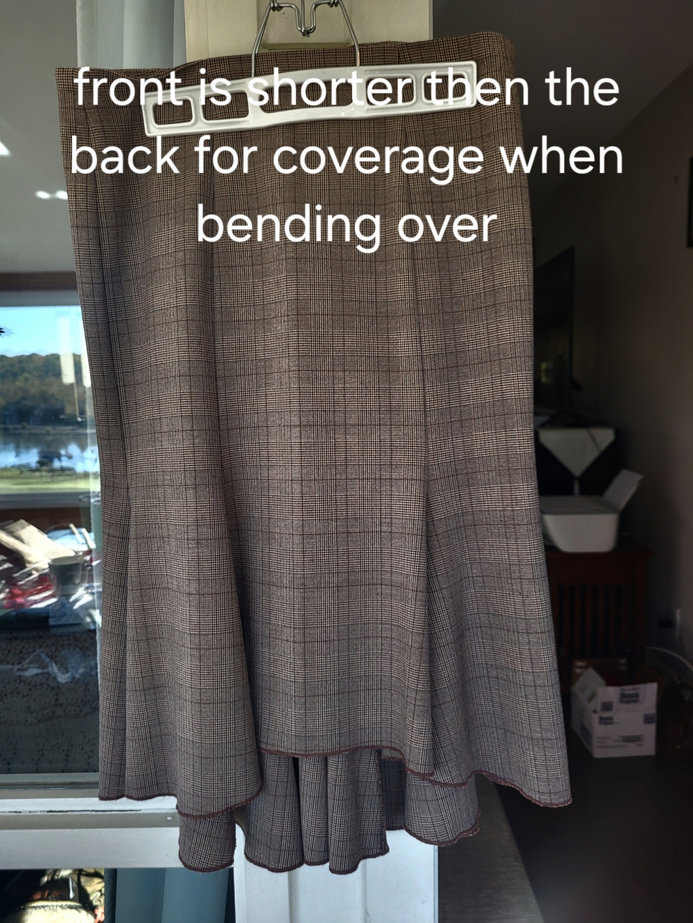 Ricki's Brown Plaid High-Low Skirt